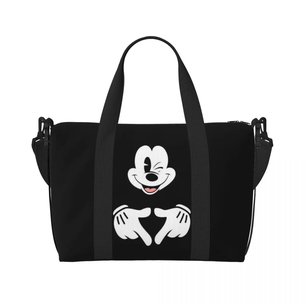 

Custom M-Mickey M-Mouse Collage Groceries Shopping Tote Bags Women Large Capacity Anime Cartoon Gym Beach Travel Bags