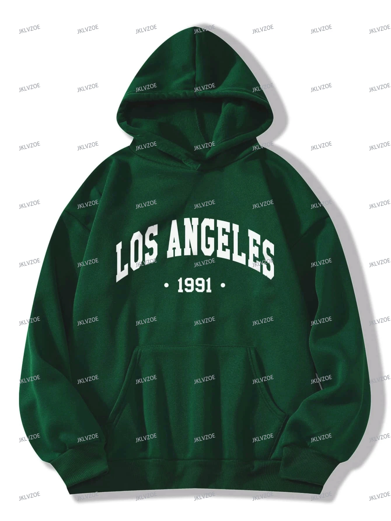 

New Los Angeles Letter Graphic Pocket Hoodie Sweatshirt Women's Hoodie Cotton Sweatshirt Oversized Hoodie Men's Pullovers