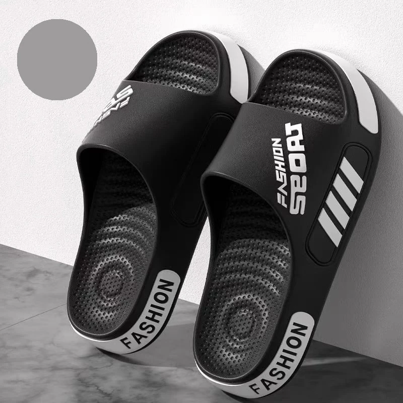 

Men Slippers Summer Flat Sole Home Slippers For Women Man Open Toe Trend Slides Couple Light Beach Shoes Sandals