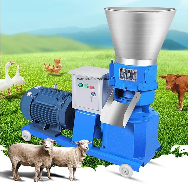 Portable feed granulator, electric high-speed farming, easy-to-operate feed manufacturing machine