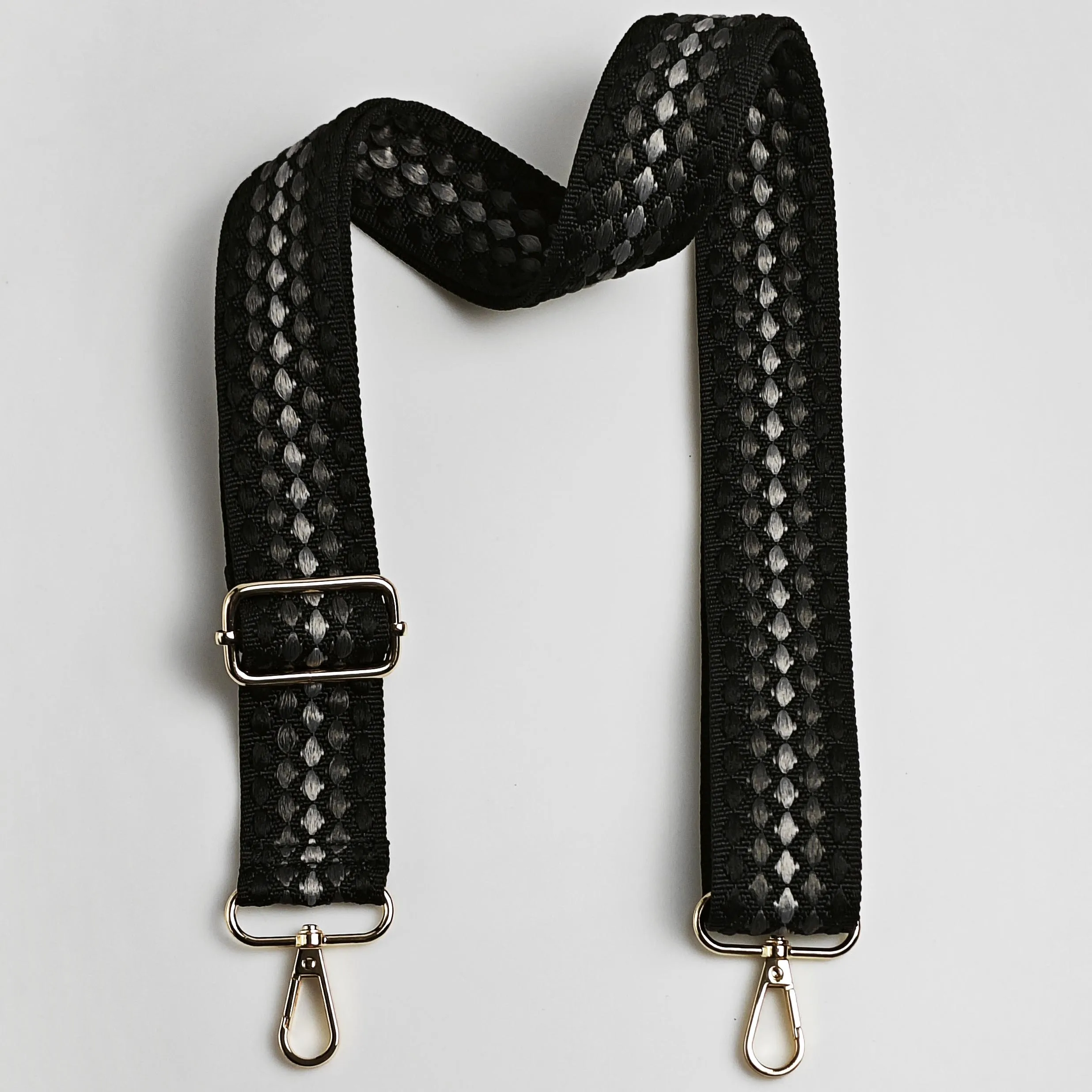 Цельный регулируемый ремень для сумки шириной 1,50 дюйма, сменный ремень через плечо, жаккардовый ремень в горошек