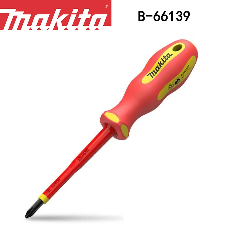 

Makita B-66139 Insulated Screwdriver Ultra Hard Industrial Grade Cross High-Voltage 1000V Screwdriver