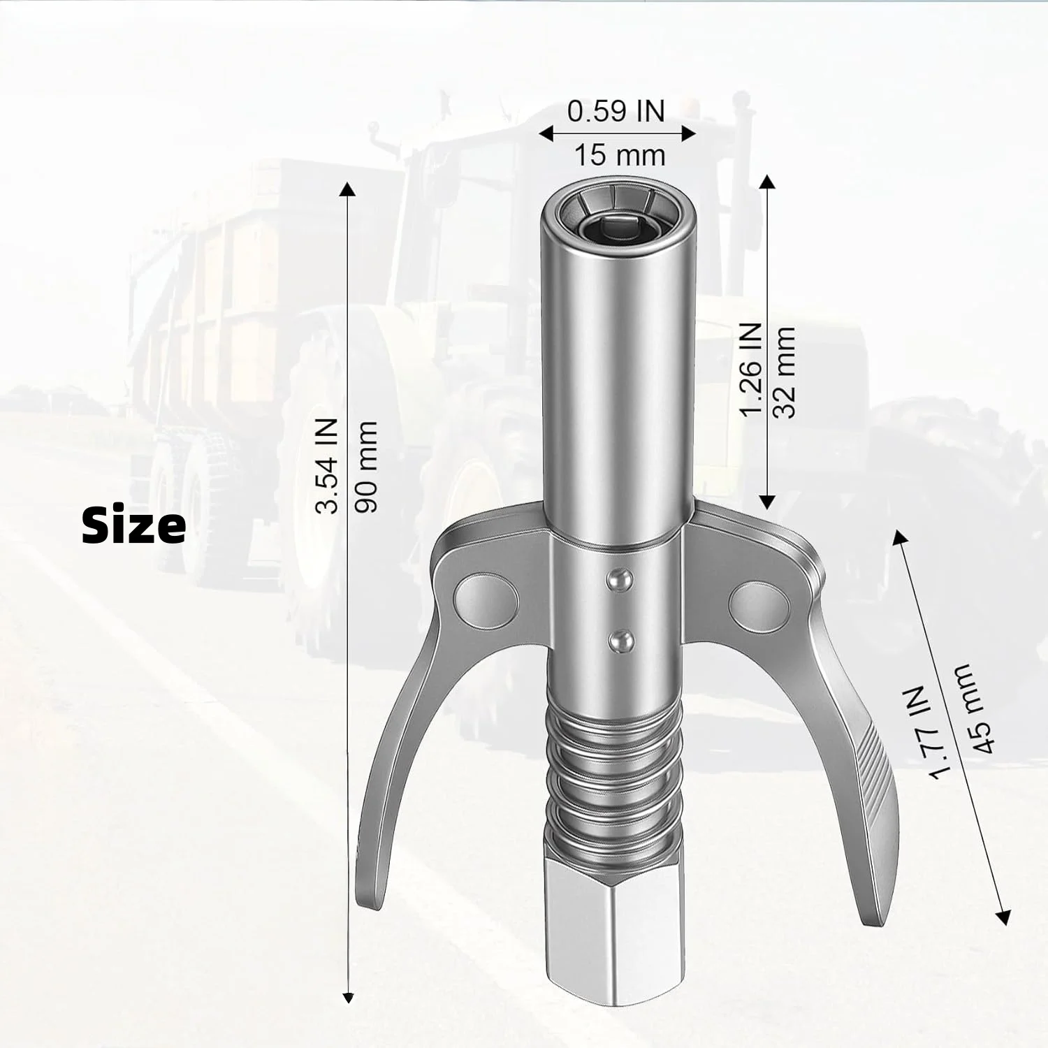 Vetspuitkoppeling Tip 10.000 PSI Lekvrij ontwerp Vetspuit met dubbele handgreep, compatibel met alle 1/8" NPT-vetspuit