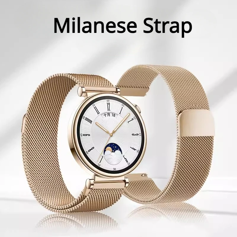 Magnetic Strap Suitable for Huawei Watch GT4 41mm Wristband 18mm Milanese Metal Strap Replaceable Wristband