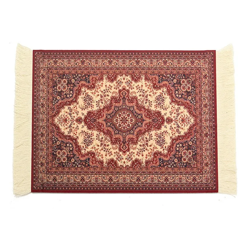 Small Persian Rug Desk Mat With Pattern Mouse Pad Aesthetic Desk Accessories Pads Notbook Gamer Mouse Mat Company Computer Mats