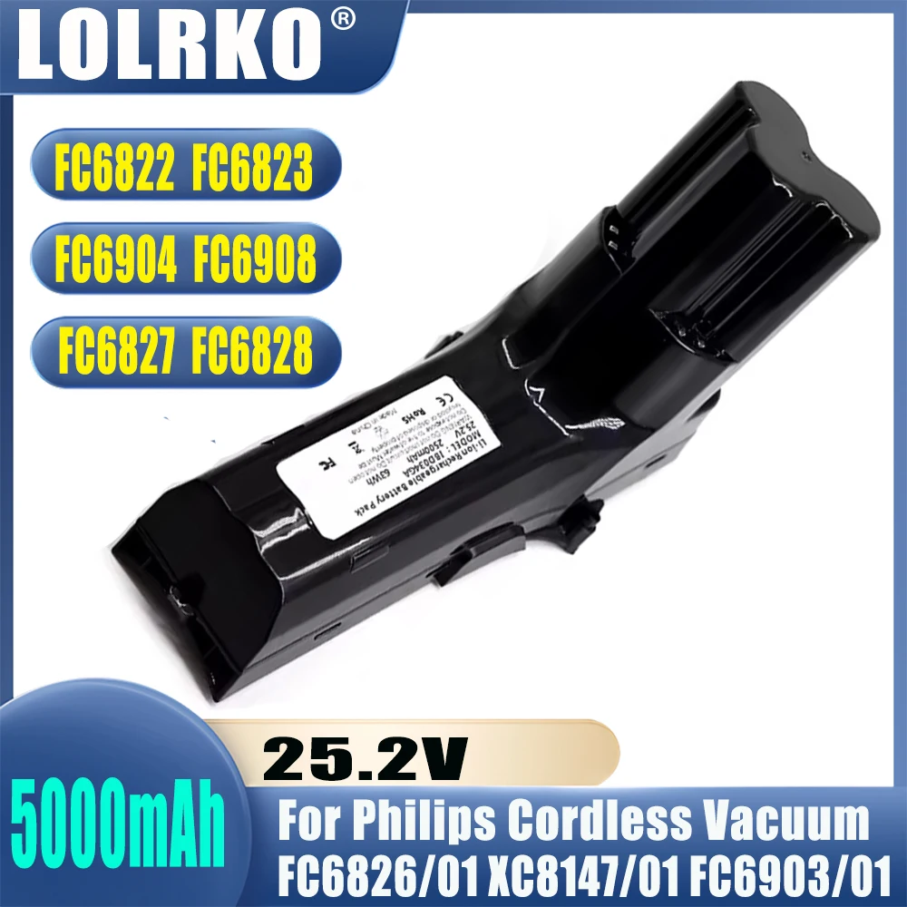 Für Philips 25,2 V Ersatzakku SpeedPro Max Aqua Stick Akku-Staubsauger XC8055/01 XC8045/01 XC8043/01