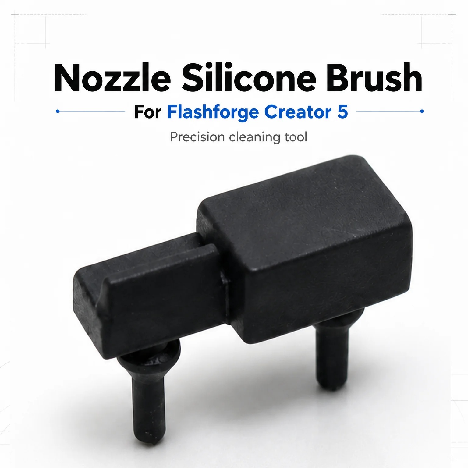 For Flashforge Creator 5  PRO Nozzle Wiper Cleaning Brush C5 Nozzle Silicone Brush For Flashforge Creator 5 Hotend Nozzle Brush