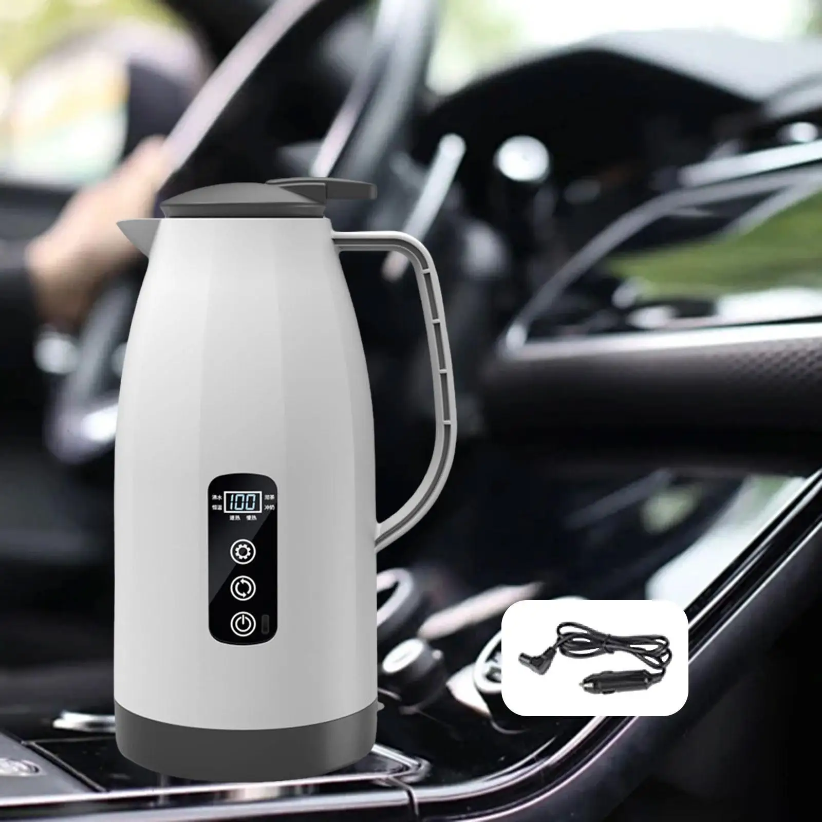 

Автомобильный чайник, бойлер, дорожный чайник, 12 В, 24 В, цифровой дисплей температуры, авто