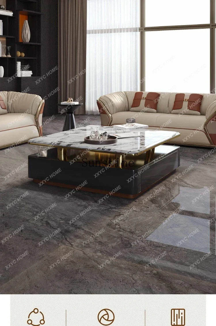 Light luxury living room creative high sense extended large apartment coffee table villa home  FT