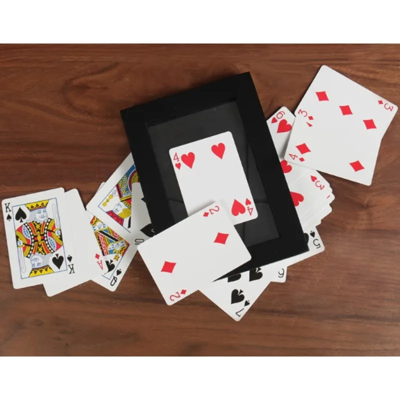 

Японская подписанная карта через рамку (11 см * 16 см) Сценические фокусы Карточка исчезающие иллюзии Волшебник Игрушки Веселье Крупный план Магия