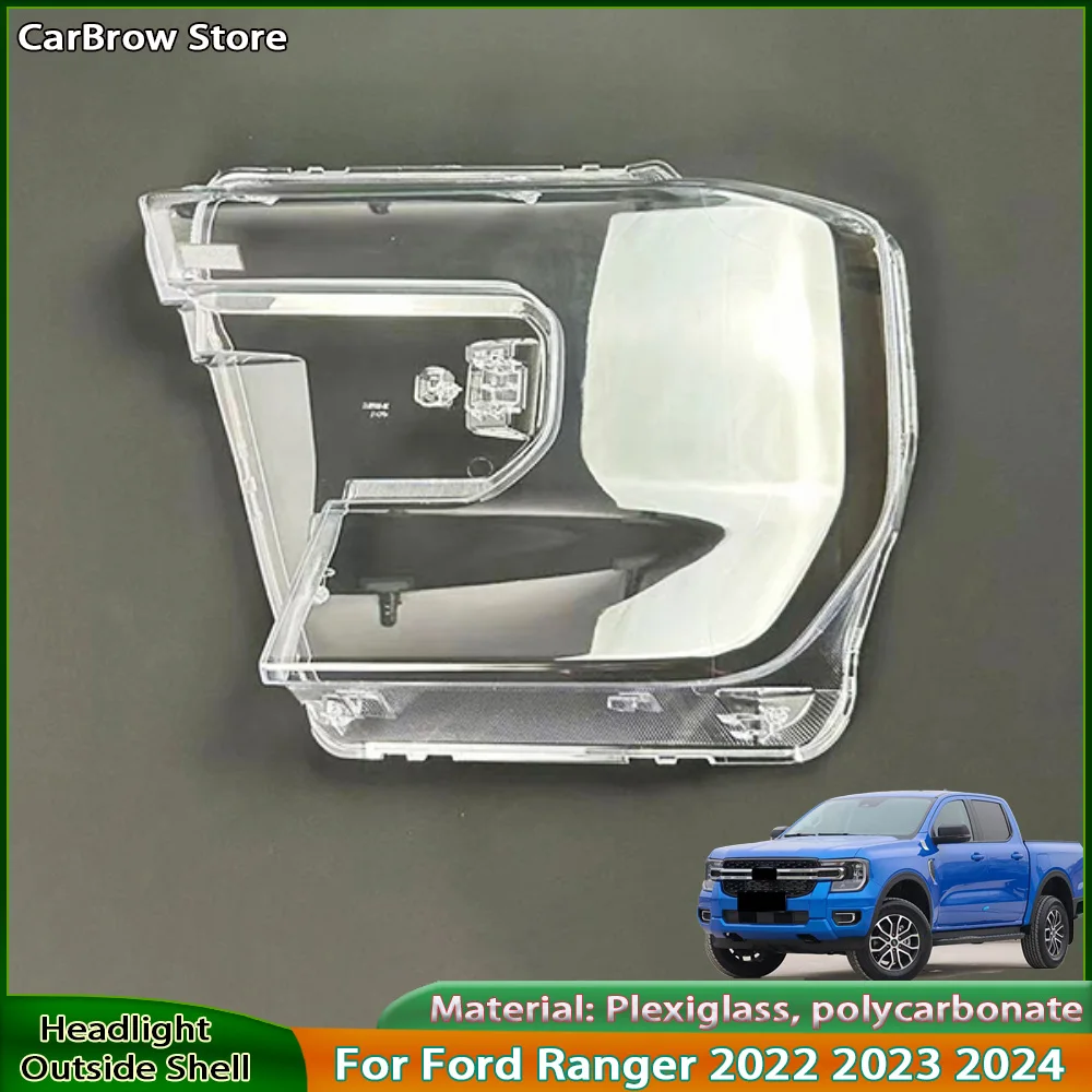 المصباح قذيفة عدسة شبكي لفورد رينجر 2022 2023 2024 الجبهة كشافات غطاء شفاف PC عاكس الضوء #1