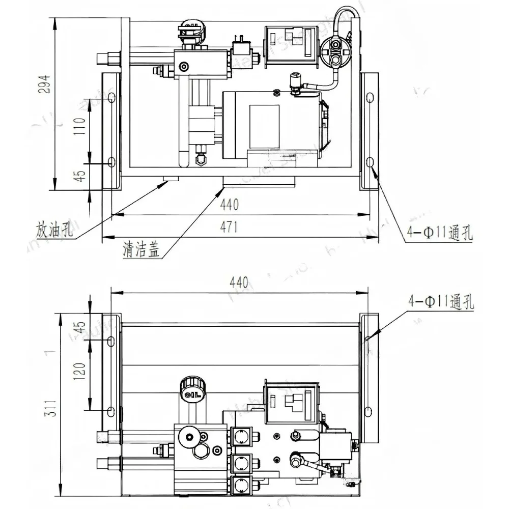 Customized Hydraulic Pump 12V Dump Trailer Pump, 16MPa Hydraulic Power Unit For Dump Trailer, Truck Tailgates, Lifting Platform