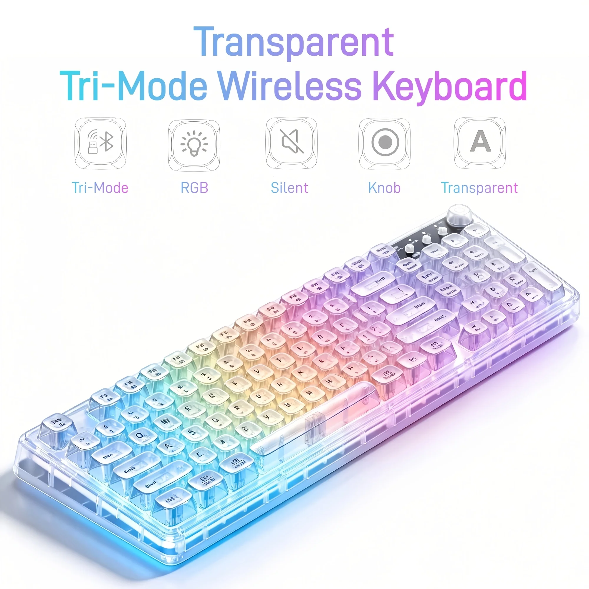 Teclado RGB Crystal, Teclado M - Work Desk Home Setup avaliação e preço