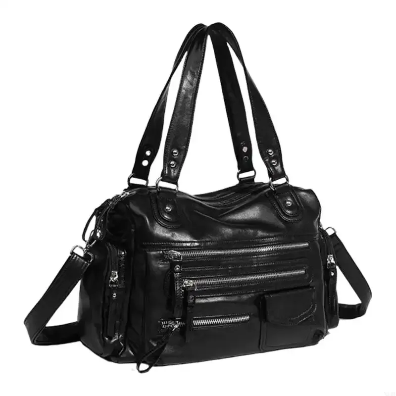 حقائب كتف سوداء عتيقة محفظة نسائية عالية الشارع جيب أنيقة Y2k حقيبة يد نسائية Harajuku حقائب كروس غير رسمية Bolsos Mujer
