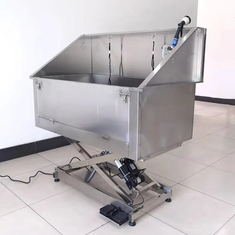 Bañera eléctrica para el cuidado de perros, ducha de SPA para mascotas de acero inoxidable