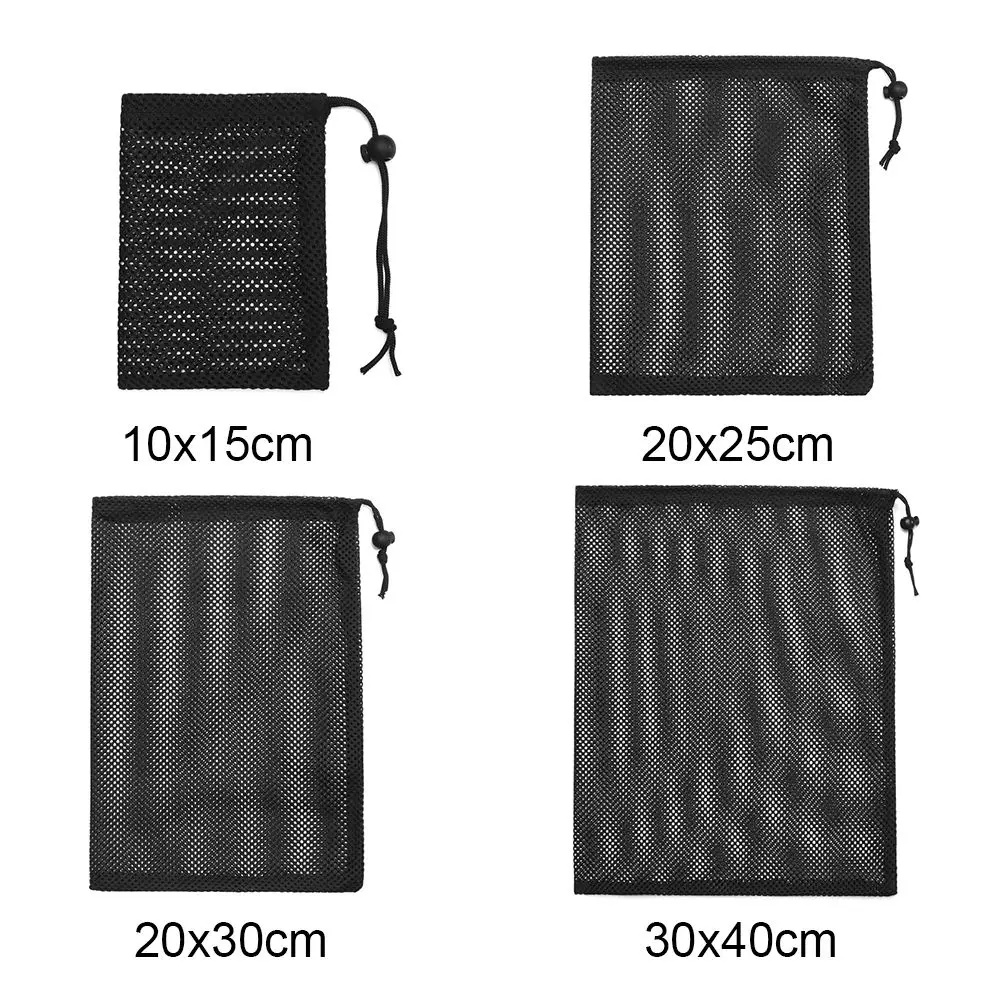 High Quality Storage Pouch Drawstring Bag Nylon Mesh Multi Purpose Home Travel Outdoor Activity Pouch Laundry Bag