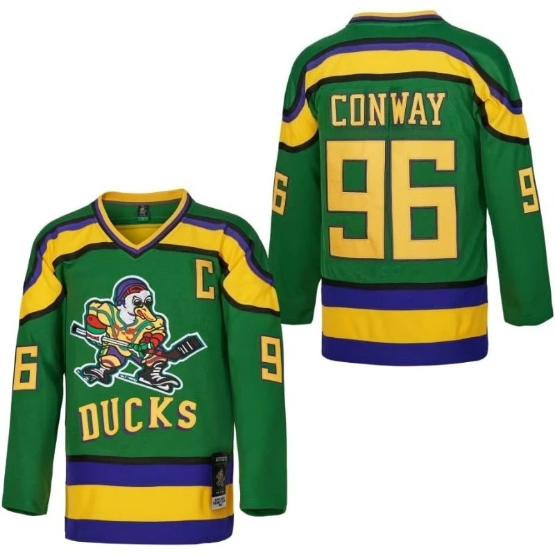 Ducks Inspired 99 Banks Ice Hockey Jersey 3D Print Long Sleeve V‑Neck Breathable Unisex Sports Fan Top for Adults Youth view 5