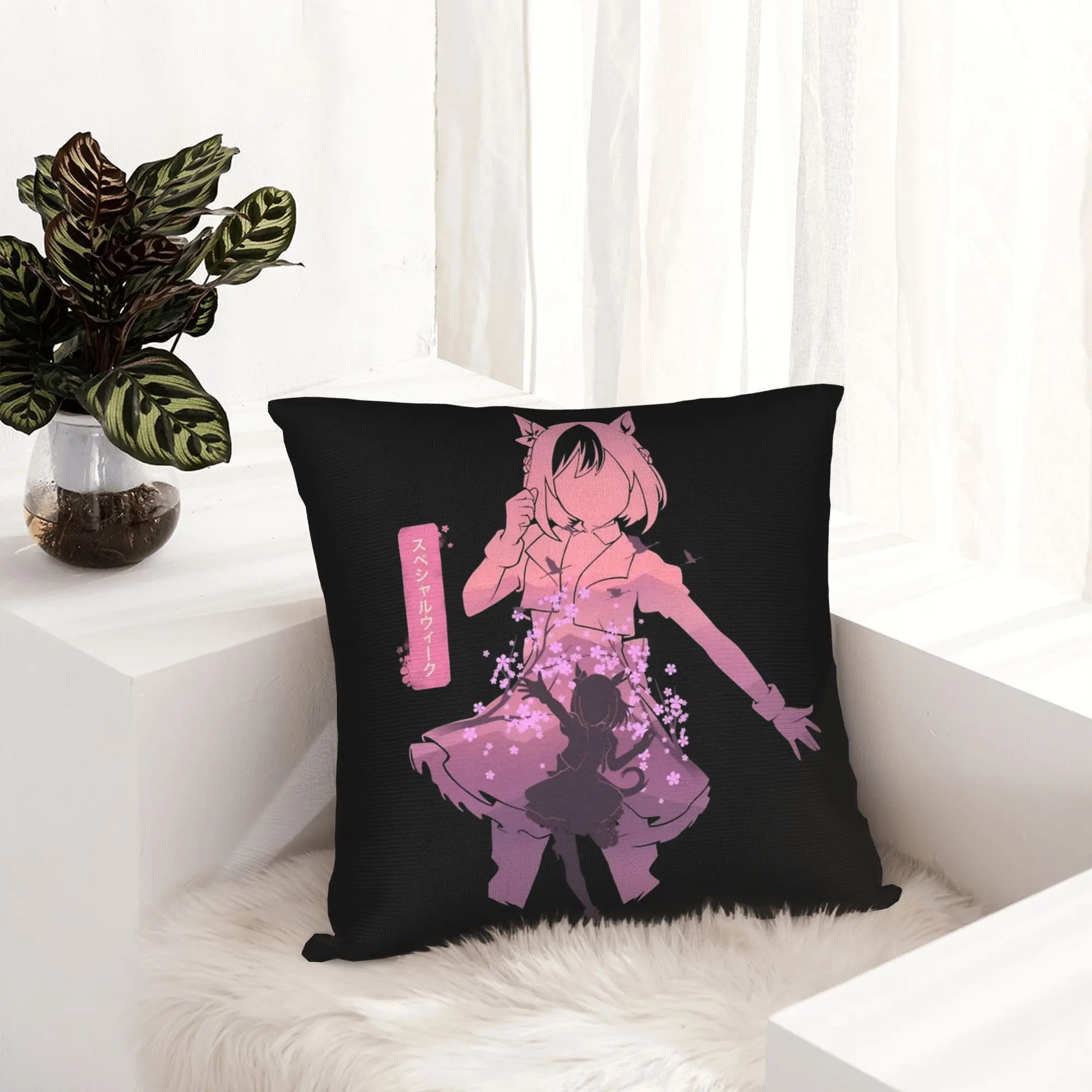 Special Week Uma Musume Anime Pillowcase Printing Cushion Cover Decoration  Throw Pillow Case Cover Home Zipper