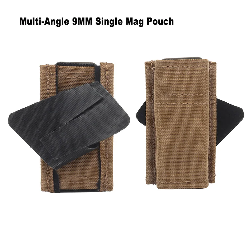 Tactical 9mm Magazine Pouch FAST Multi-Angle Single Mag Holster Bag for Glock 17 Beretta M9 Universal Hunting Airsoft Mag Case