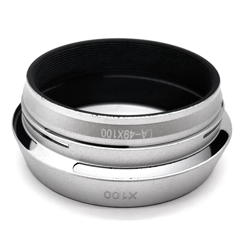 1 Piece Silver LH-X100 49Mm Lens Adapter Ring Metal Lens Hood Parts Accessories For Fuji X100 X70 X100S X100T Hood Adapter Ring