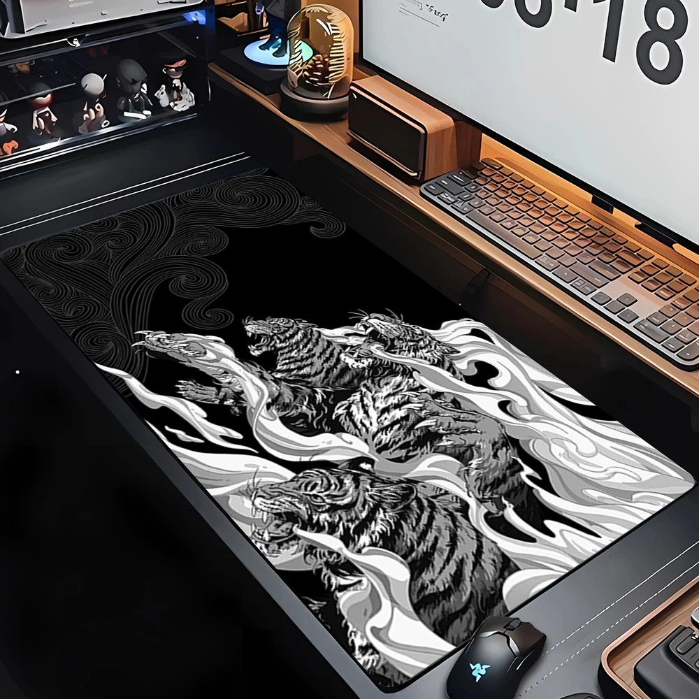 

Tiger Digital Art Gamer Mouse Pad HD Printing Speed Desk Mat Laptop Gaming Mats For Office Carpet Desk Accessories Game Pads XXL