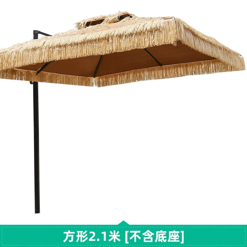 

umbrella Outdoor sunshade simulation thatch Roman villa courtyard outdoor garden sun outdoor straw side column