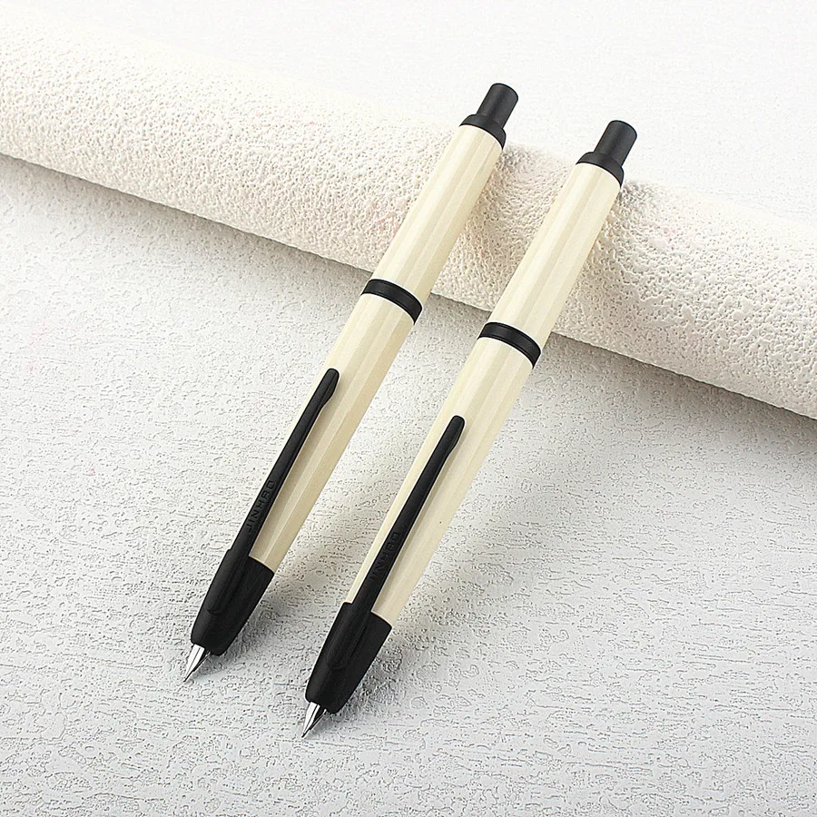 

JINHAO 20 Press Fountain Pen PK 10 A1 Retractable EF/F Nib Plastic with Clip Writing Ink Converter Stationery School Supplies
