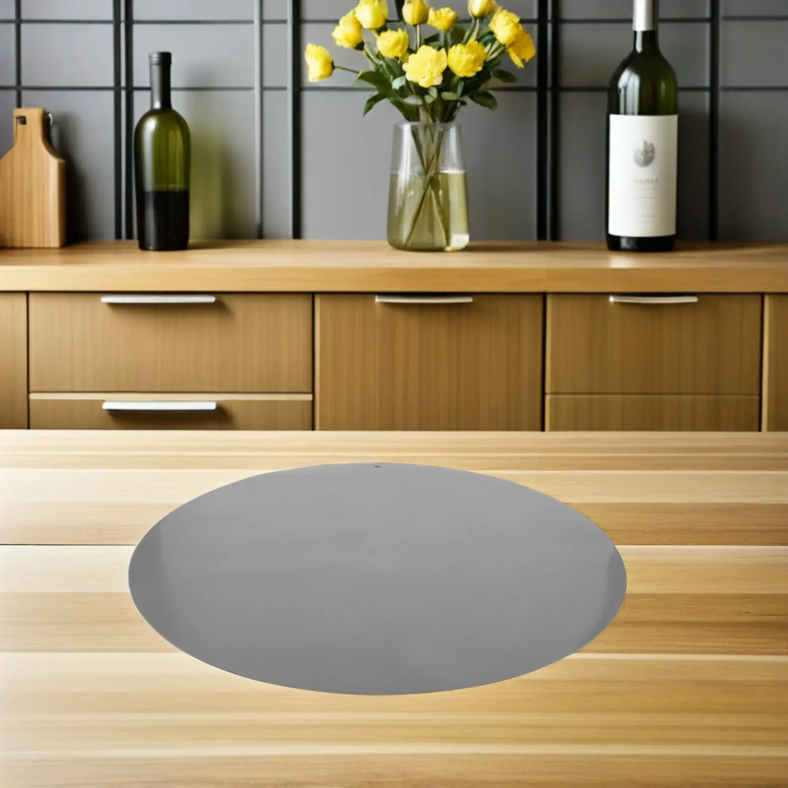 Non-Slip Silicone Cutting Board Mat Kitchen 18 Dark Grey Shock-Absorbing Grip Pad Stable Chopping Board Stabilizer Protective