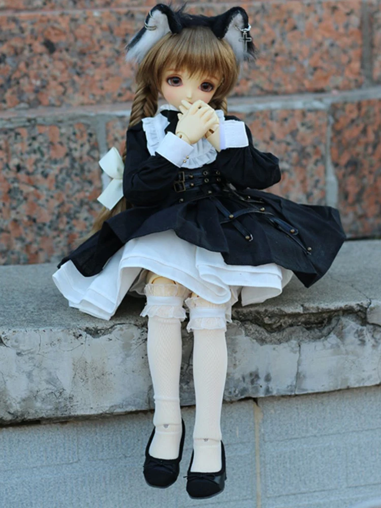 D09-P729 children handmade toy 1/4 MDD Doll MSD DD BJD/SD doll shoes Butterfly knot splicing shallow shoes 1pair