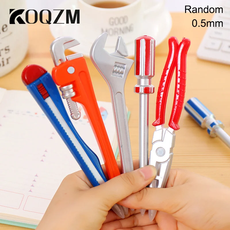 Cartoon Hardware Tools Hammers Wrenches Ball Pen 0.5mm Ink Ballpoint Pen School Office Student Writing Supplies Stationery Gifts