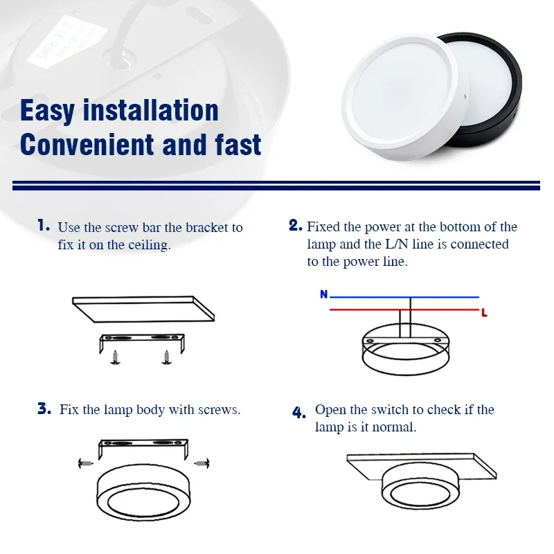 10 Stks/partij Led Downlight 220V Plafondspot Lamp 9W 12W 15W 18W Oppervlak Gemonteerd Paneel Verlichting Keuken Armatuur Voor Kamer Interieur