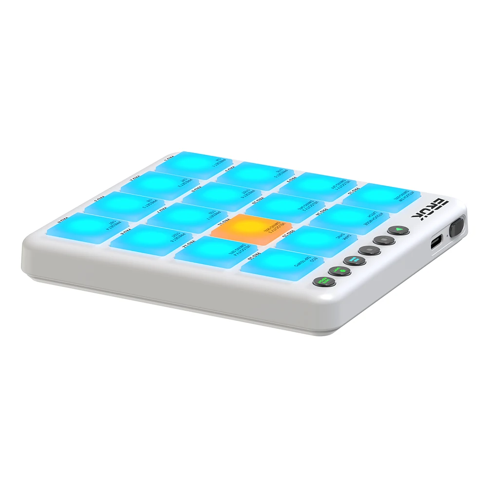 EROK Wireless 16 Pad MIDI Controller USB-C Velocity Aftertouch Beat Maker Portable DAW Drum Pad for Studio Live Music Creation view 6