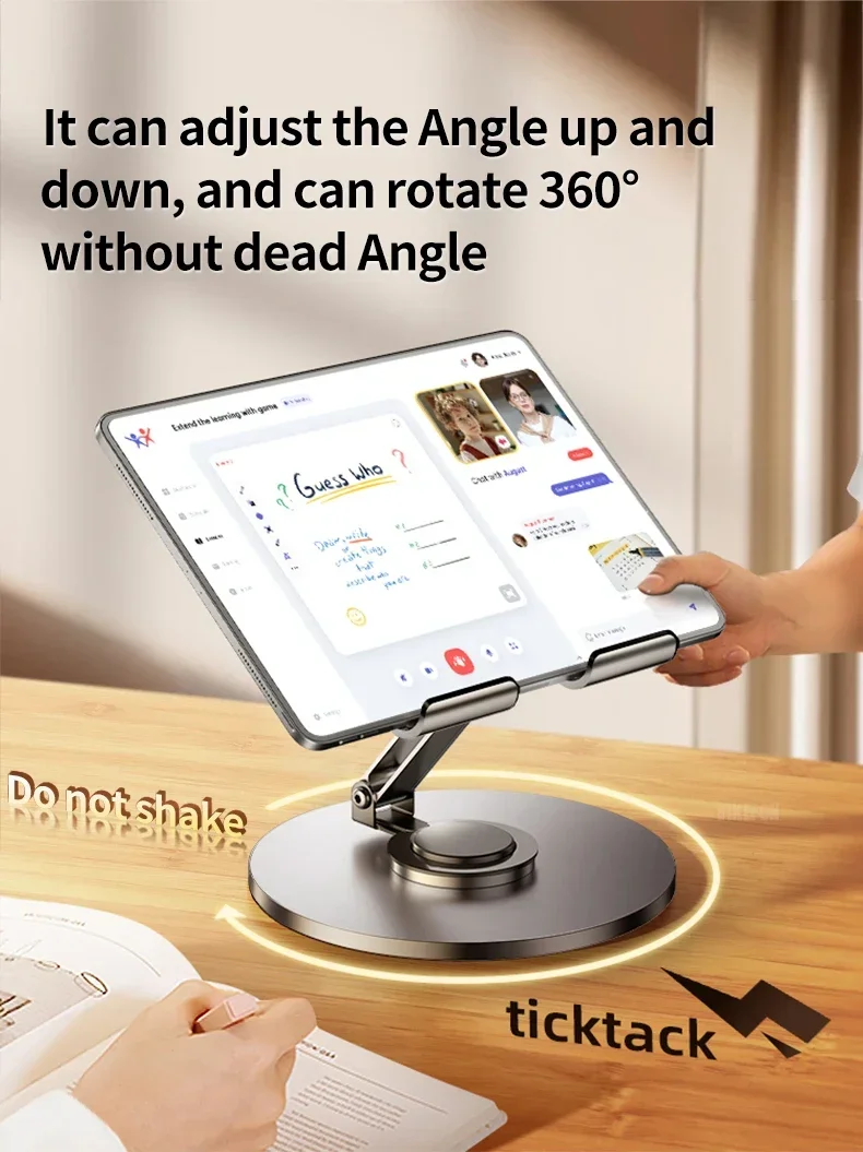Soporte plegable para teléfono móvil y tableta 360, soporte ajustable de aleación de aluminio para escritorio, para iPho