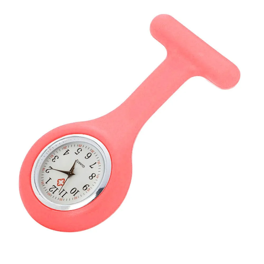 Mini Cute Solid Pocket Watches Silicone Nurse Watch Brooch Tunic Fob Watch Doctor Medical Working Watches Clock