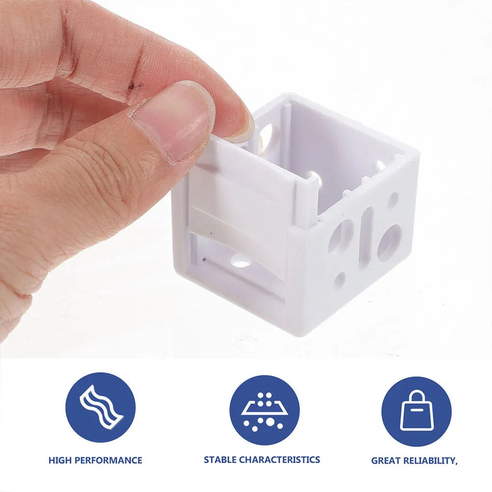 

6Pcs ABS White Blind Brackets Window Blinds Mounting Holder 1 Inch Box Replacement Headrail Brackets for Curtain Rods Over