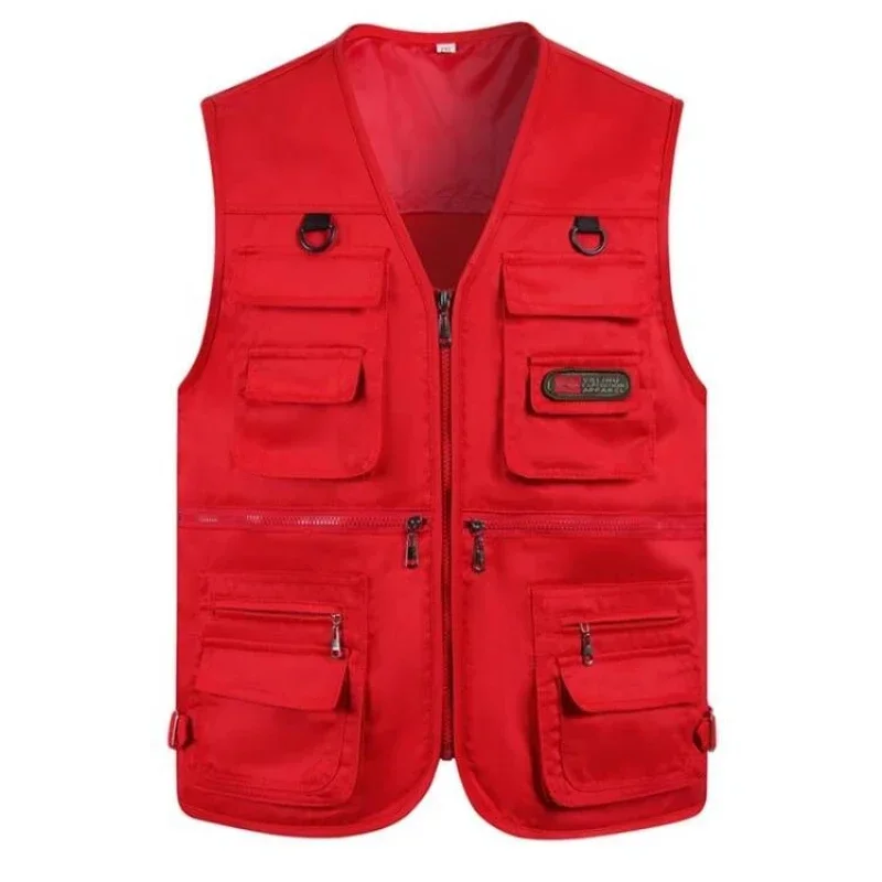 Gilets cargo multi-poches pour hommes, DulglaSpring, CamSolomon, haut précieux, extérieur, saut, escalade, chasse, randonnée, pêche, automne