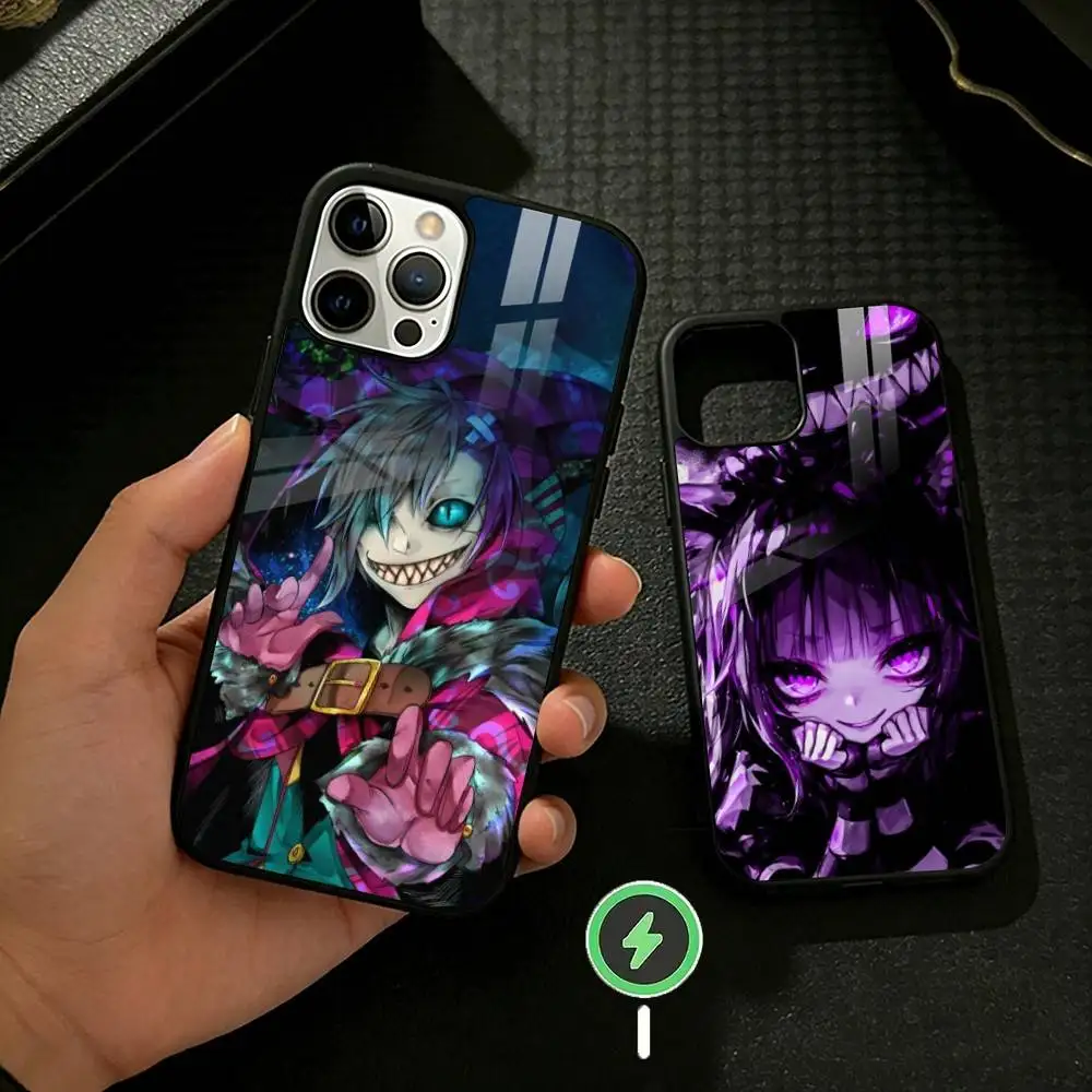 Cool C-Cheshire Cat Phone Case For iPhone 17 16 15 14 13 12 Pro Max Plus for Mirror Wireless Magnetic Cover