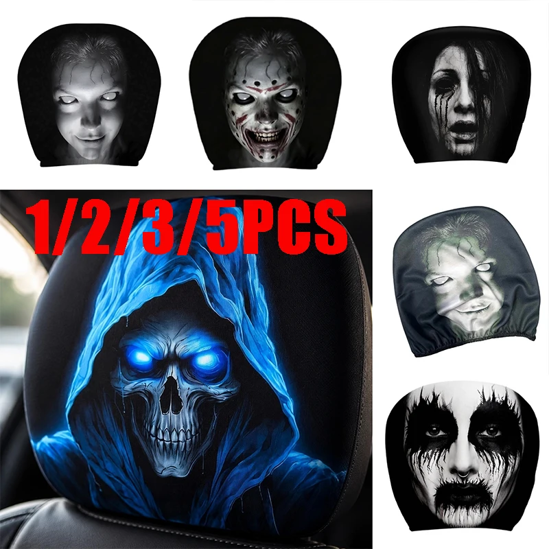 1-5PCS Car Headrest Funny Cover Accessories Interior Gadgets Decor Styling Ideas Seat Covers Vehicle Supplies Automobiles Parts