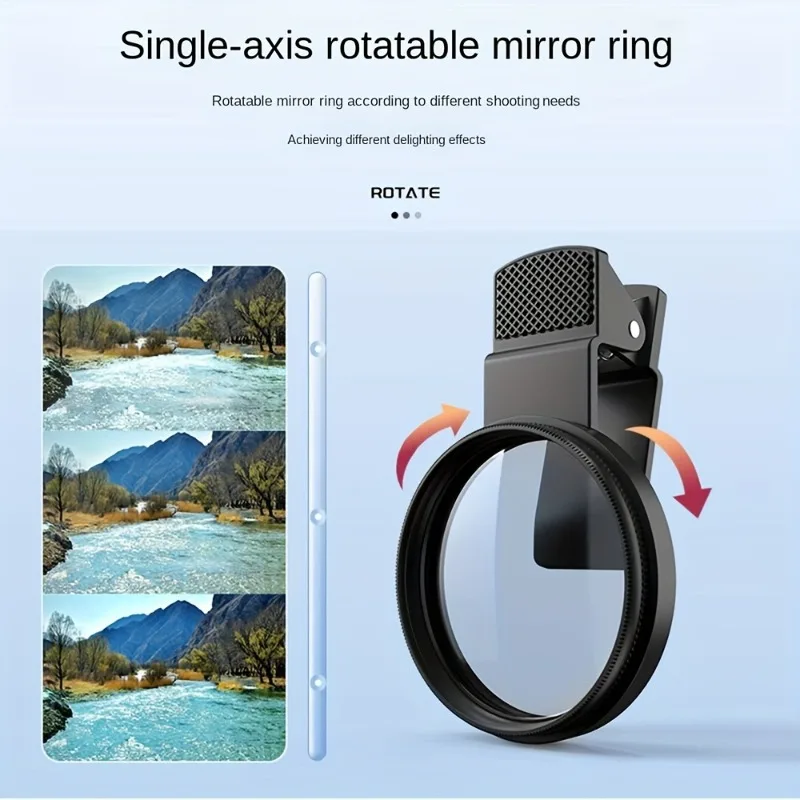 Picture 4: 52mm CPL Clip-On Phone Camera Filter, Ultra-Thin Polarizer for Glare Reduction & Landscape Photography