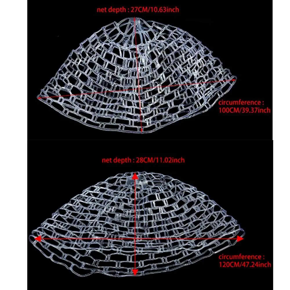 Durable Rubber Fly Fishing Landing Net 100cm/120cm Lightweight Fishing Landing Net Soft White Fishing Net Saltwater Fishing - view 6
