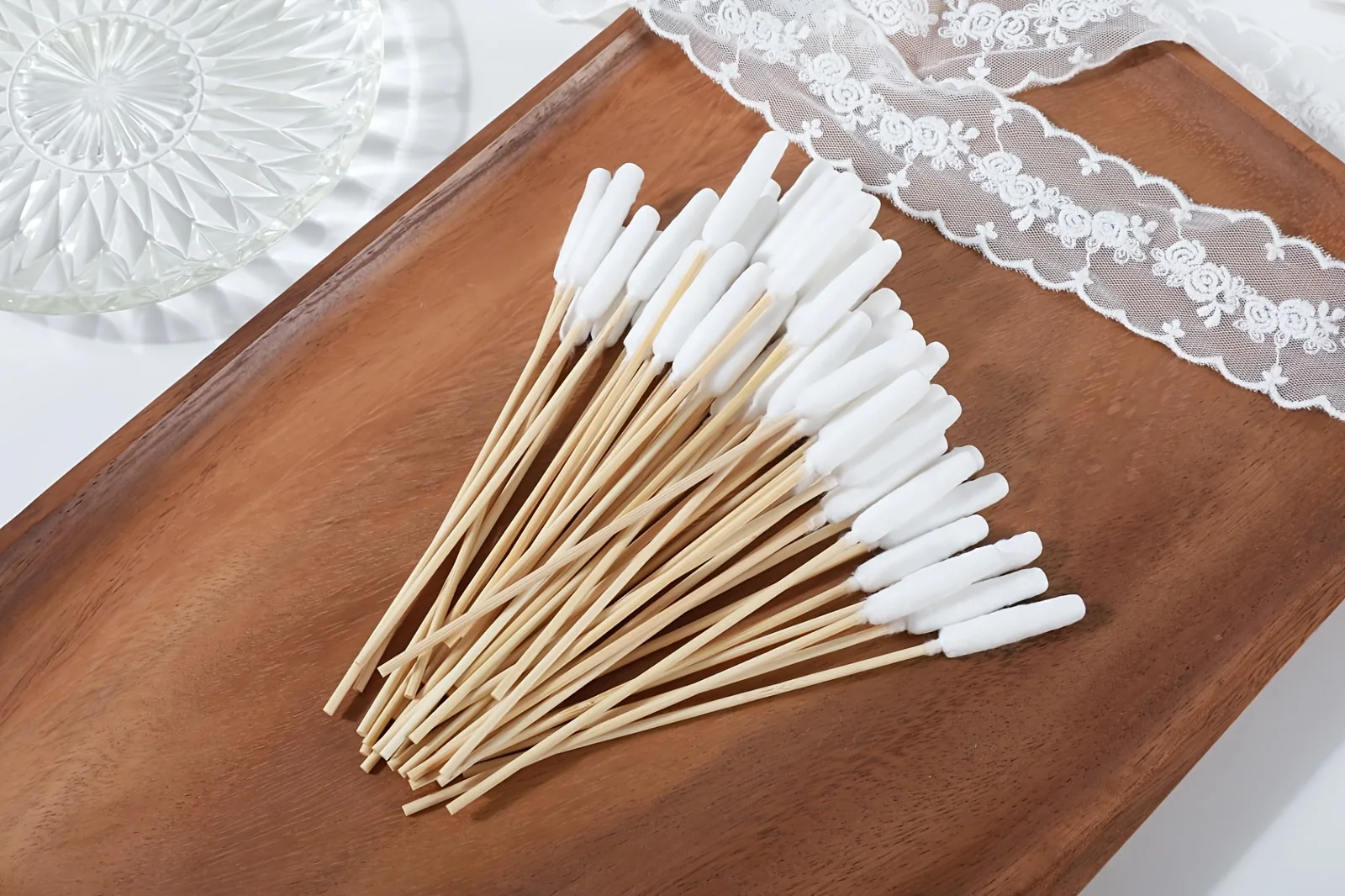 50/100/300/500/900pc Sticks Pet Cotton Swabs  Ear Canal Cleaning Cotton Swab With Long Wooden Sticks For Pet Ear Cleaning Supply