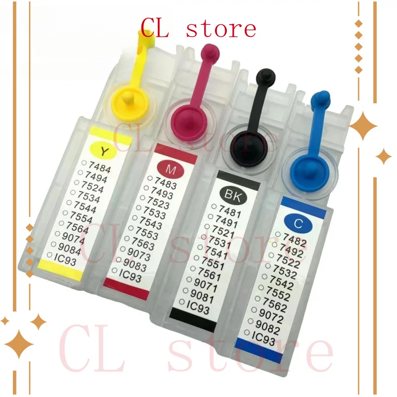 

1Set T9071 T9072 T9073 T9074 Refill Ink Cartridge with Chip for Epson Workforce Pro WF-6090 WF-6590 WF6090 WF6590