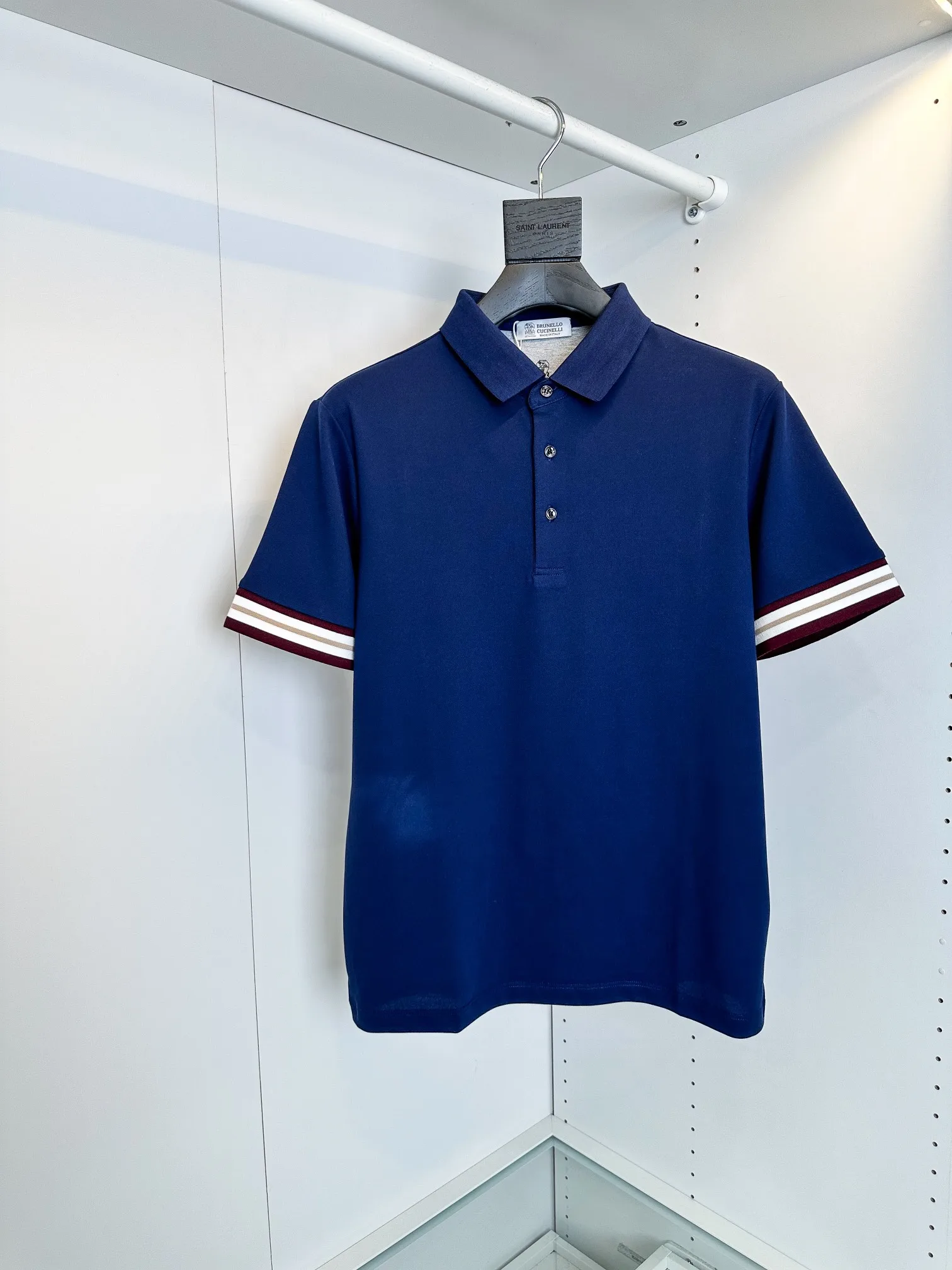 

BILLIONAIRE SIJITONGDANew summer lapel short-sleeved knitted top, selected high-quality fabrics, delicate, soft and comfortable