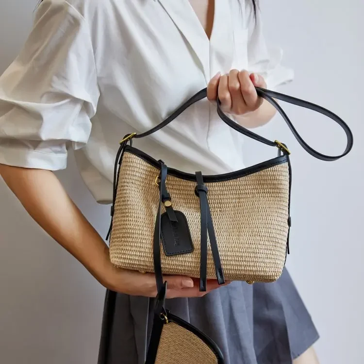 

‌Fashion Canvas Tote Bag Women 2025 - Lightweight Striped Crossbody Boho Purse, Casual Shoulder Bag for Work College Daily Use‌