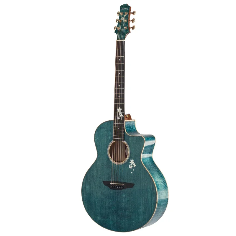 

Truman Guitar Sakura, Dolphin Summer Solstice Face Single Full Veneer Folk Guitar, Beginner Novice Vibration Box