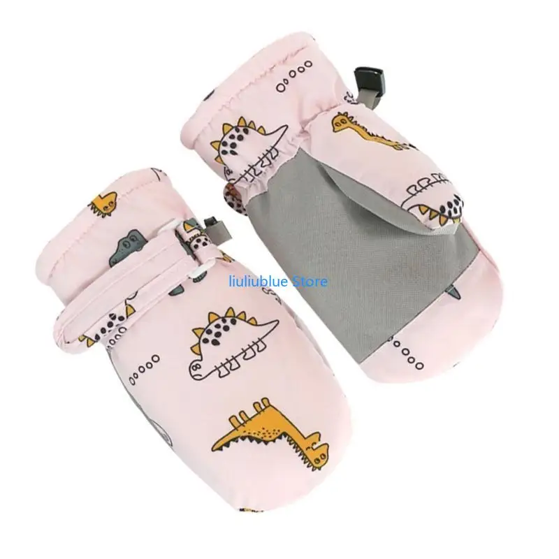 

Cartoon Children's Warm Mittens Thickened Cold Weather Windproof Ski Gloves 62CF