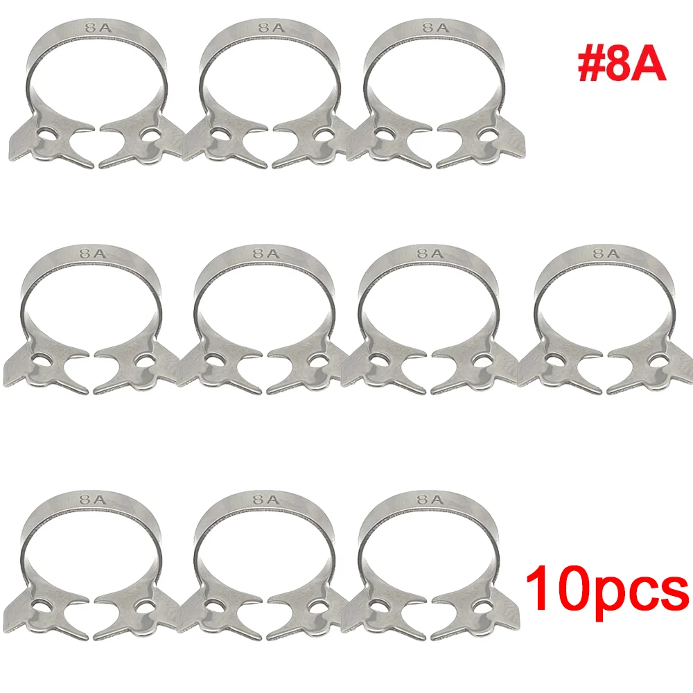 

10PCS Dental Rubber Dam Clamps Stainless Steel Endodontic Clips for Root Canal Treatment Orthodontic Tools 50 Sizes