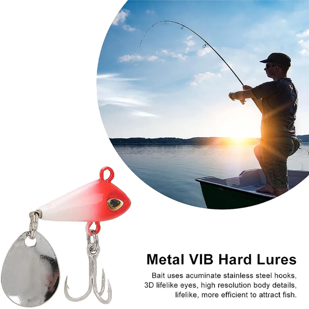 18g Vib Fishing Lure Metal Fish Bait Anti Corrosion VIB Viber Crankbait Fishing Spinner With Box Package For Outdoor Fishing