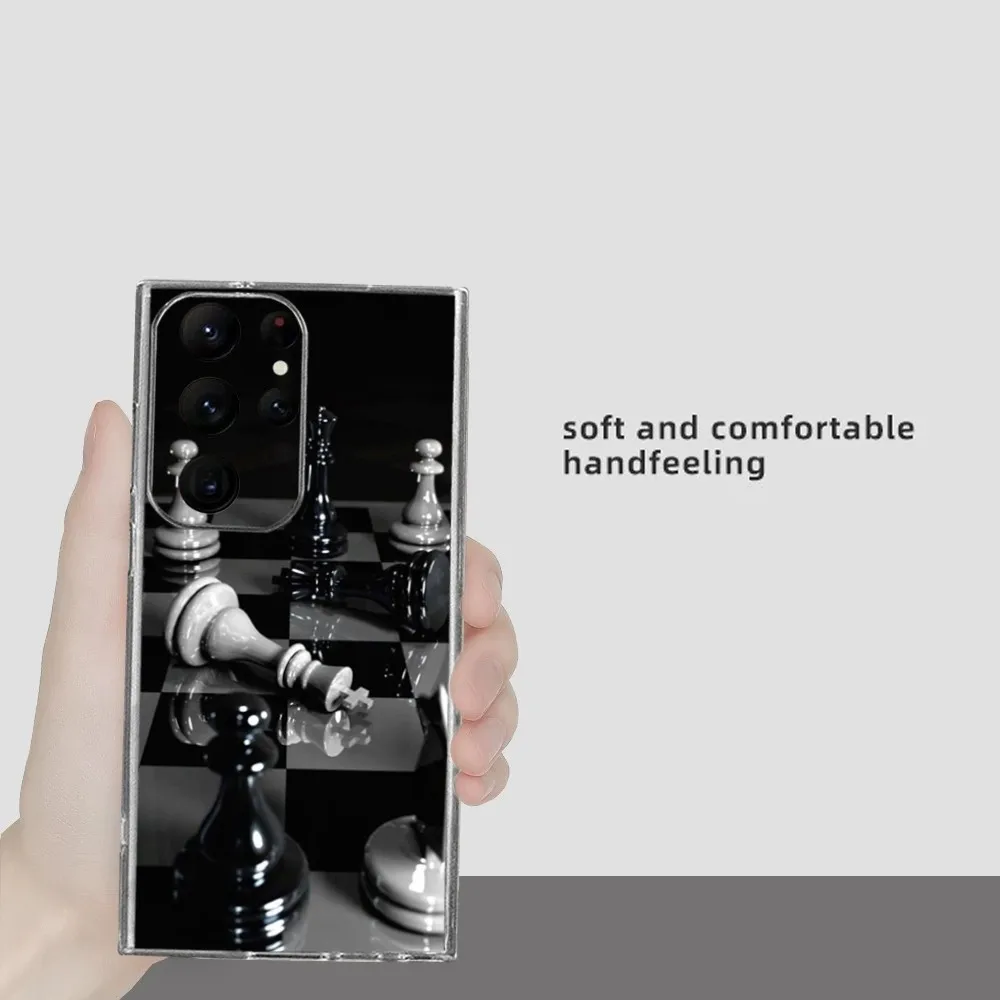 Schaakhoesje Telefoon Hoesje Voor Samsung Galaxy S24 Ultra S22 S23 Ultra S21 S20 5G Beschermende Siliconen Tpu Funda