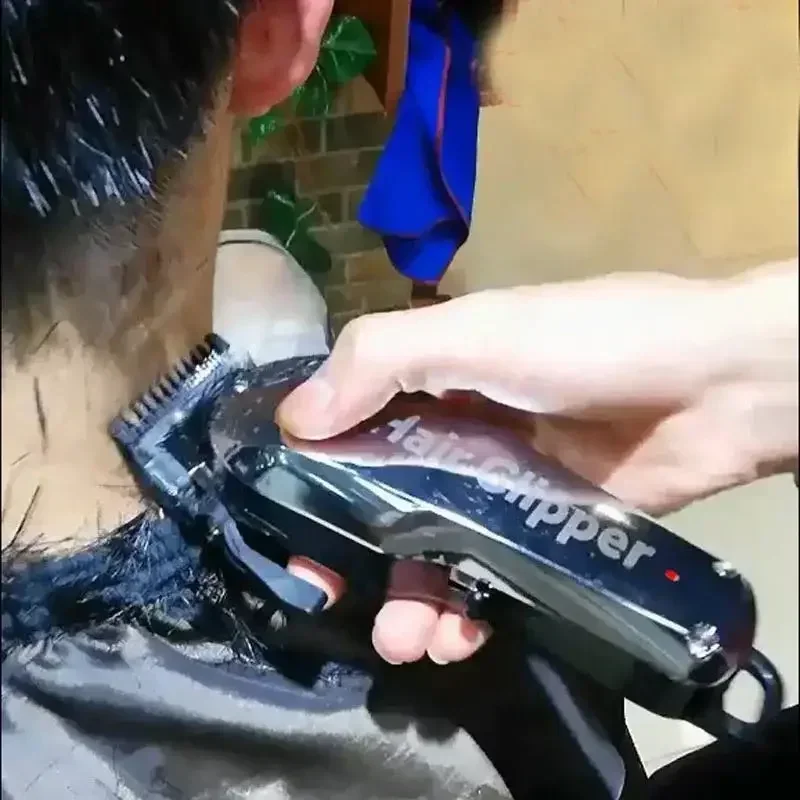 Máquina de cortar cabelo elétrica recarregável KM-706Z salão de cabeleireiro profissional com alta potência e bateria de longa duração